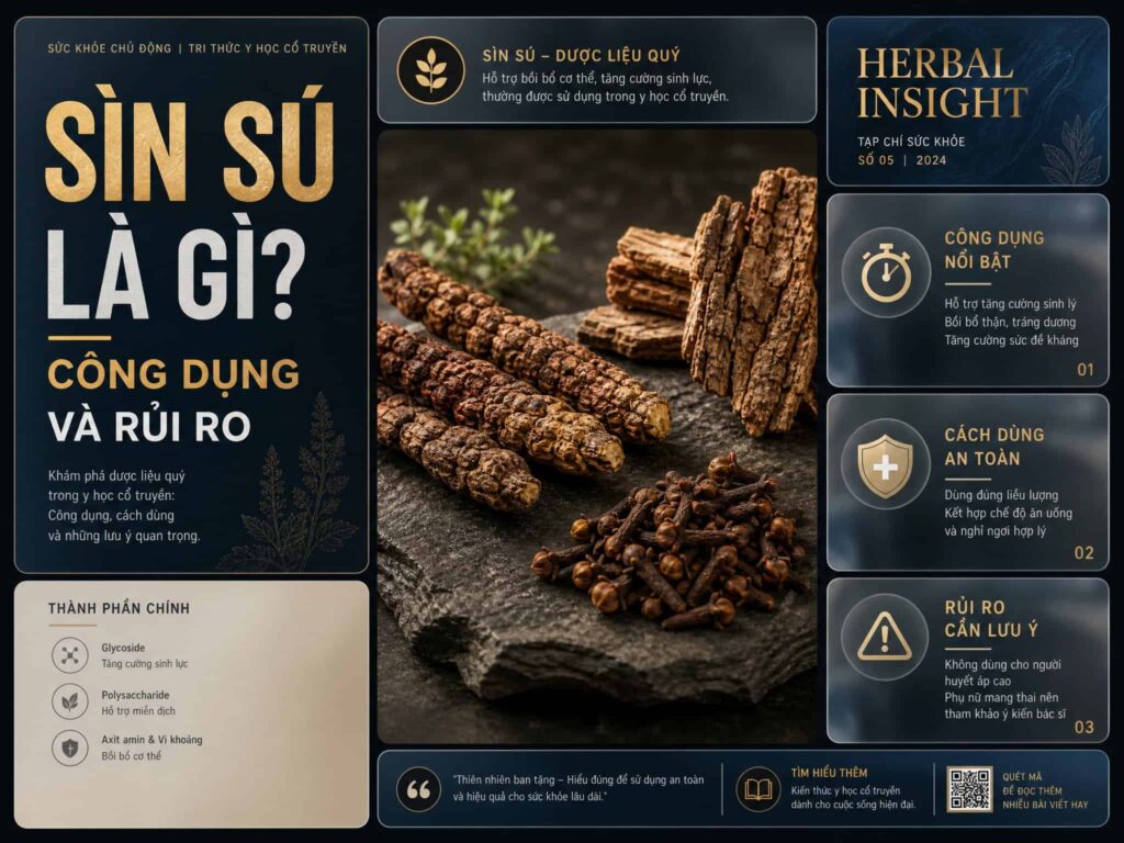 Hình ảnh sìn sú, vị thuốc đông y, công dụng và rủi ro của sìn sú.